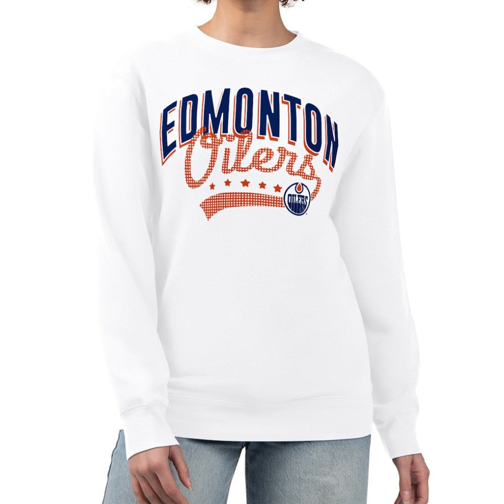 Edmonton Oilers G-III 4Her by Carl Banks Women's Filigree Team Graphic Fleece Pullover Sweatshirt -  NHL Sweatshirts