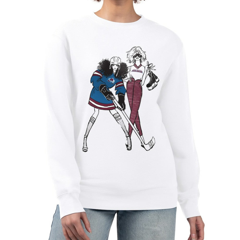 Colorado Avalanche G-III 4Her by Carl Banks Women's Hockey Girls Team Graphic Fleece Pullover Sweatshirt -  NHL Sweatshirts