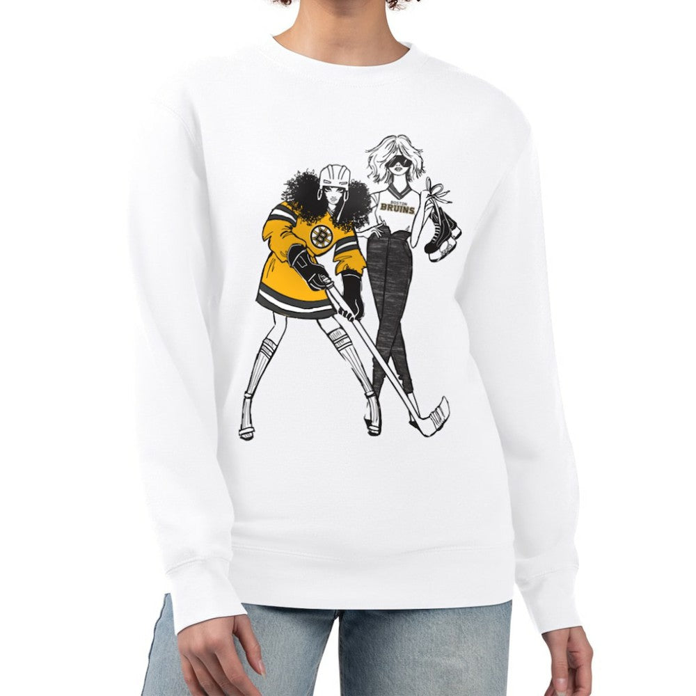 Boston Bruins G-III 4Her by Carl Banks Women's Hockey Girls Team Graphic Fleece Pullover Sweatshirt -  NHL Sweatshirts