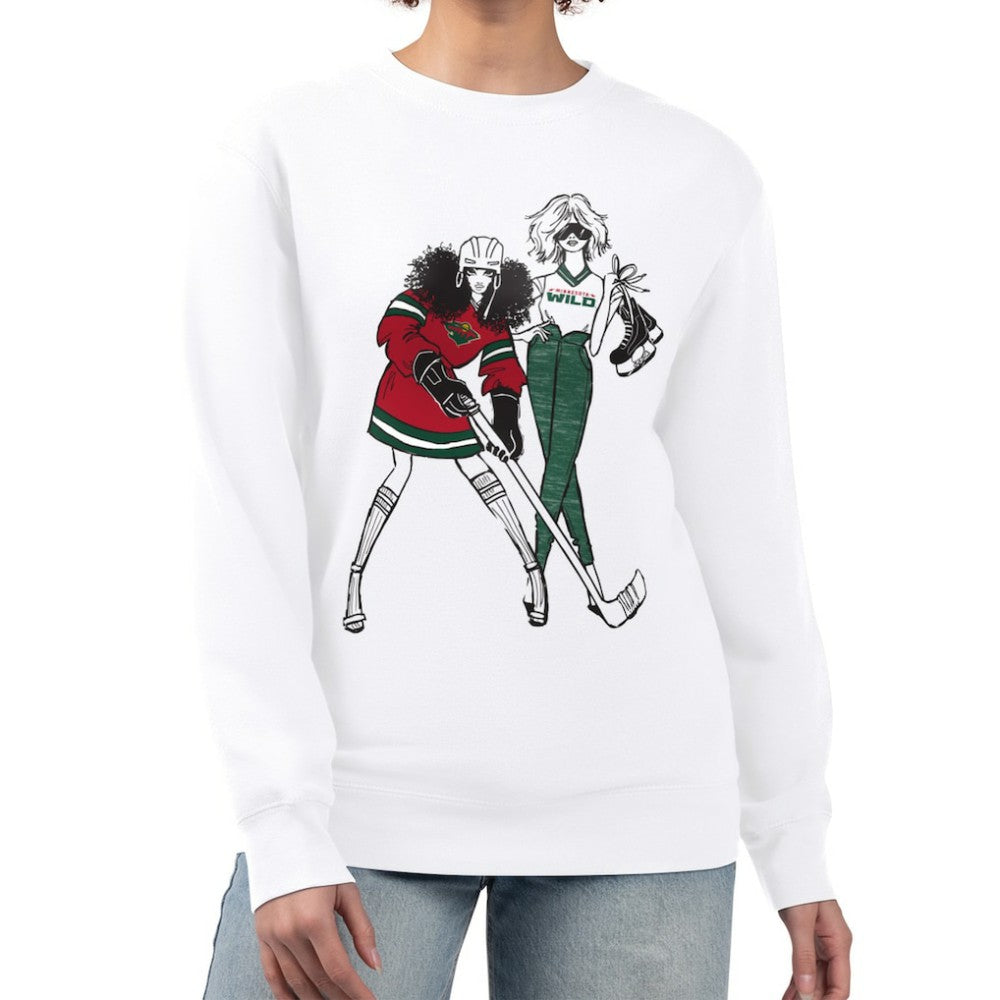 Minnesota Wild G-III 4Her by Carl Banks Women's Hockey Girls Team Graphic Fleece Pullover Sweatshirt -  NHL Sweatshirts