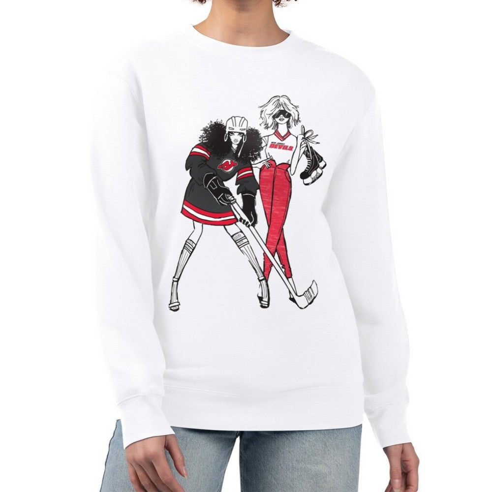 New Jersey Devils G-III 4Her by Carl Banks Women's Hockey Girls Team Graphic Fleece Pullover Sweatshirt -  NHL Sweatshirts