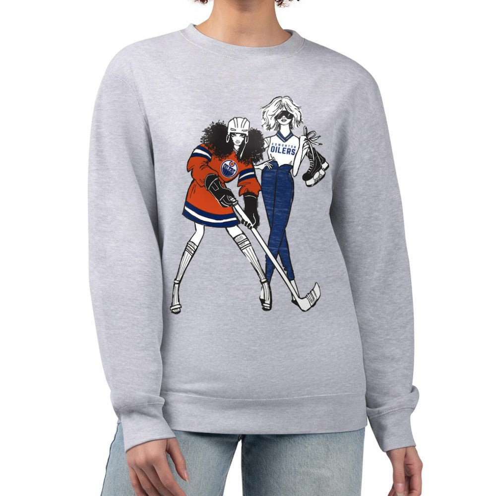 Edmonton Oilers G-III 4Her by Carl Banks Women's Hockey Girls Team Graphic Fleece Pullover Sweatshirt -  NHL Sweatshirts