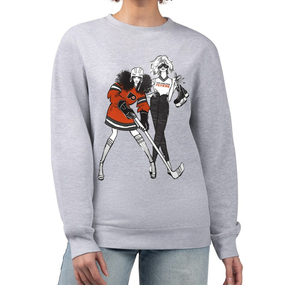 Philadelphia Flyers G-III 4Her by Carl Banks Women's Hockey Girls Team Graphic Fleece Pullover Sweatshirt -  NHL Sweatshirts
