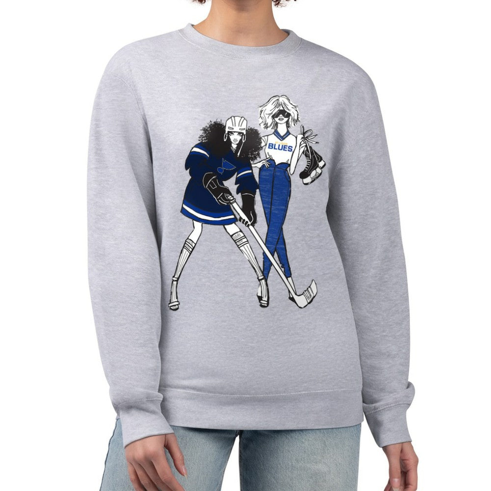 St. Louis Blues G-III 4Her by Carl Banks Women's Hockey Girls Team Graphic Fleece Pullover Sweatshirt -  NHL Sweatshirts