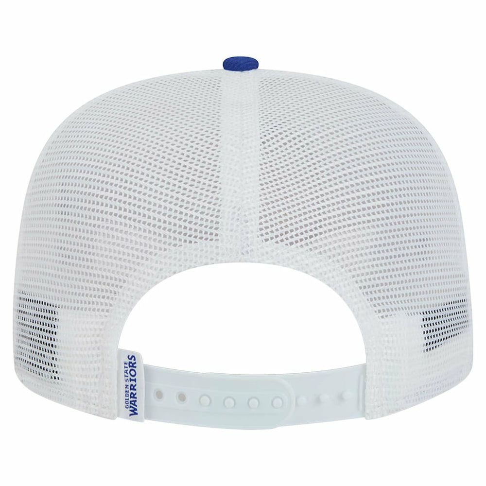 White/Royal Golden State Warriors Dip-Dye 9FIFTY A-Frame Trucker Snapback Hat sale | NBA