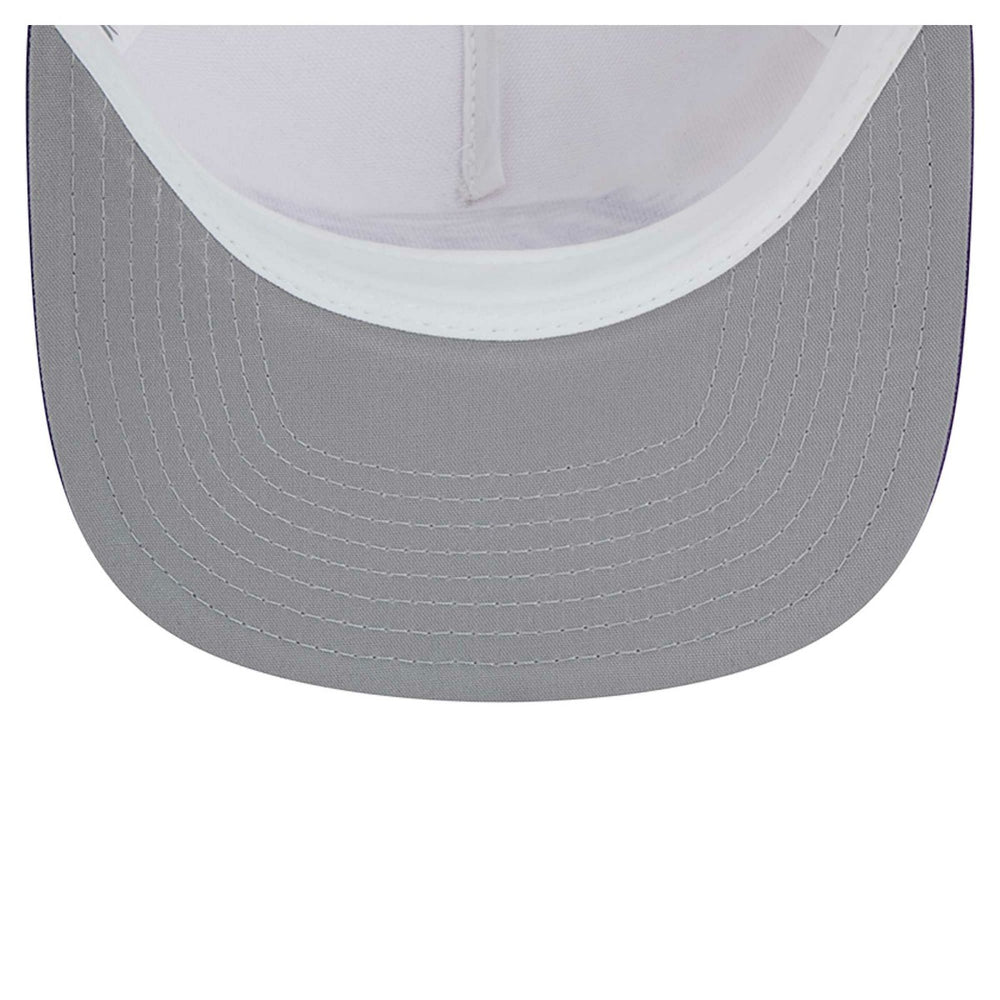White/Purple Los Angeles Lakers Dip-Dye 9FIFTY A-Frame Trucker Snapback Hat | NBA