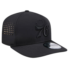 Black Philadelphia 76ers Vented 9FIFTY A-Frame Snapback Hat | NBA