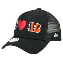 Cincinnati Bengals Women's Peace & Love Trucker 9FORTY Adjustable Hat | NFL Hot