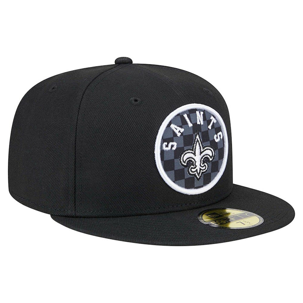 New Orleans Saints Checkered 59FIFTY Fitted Hat | NFL Discount