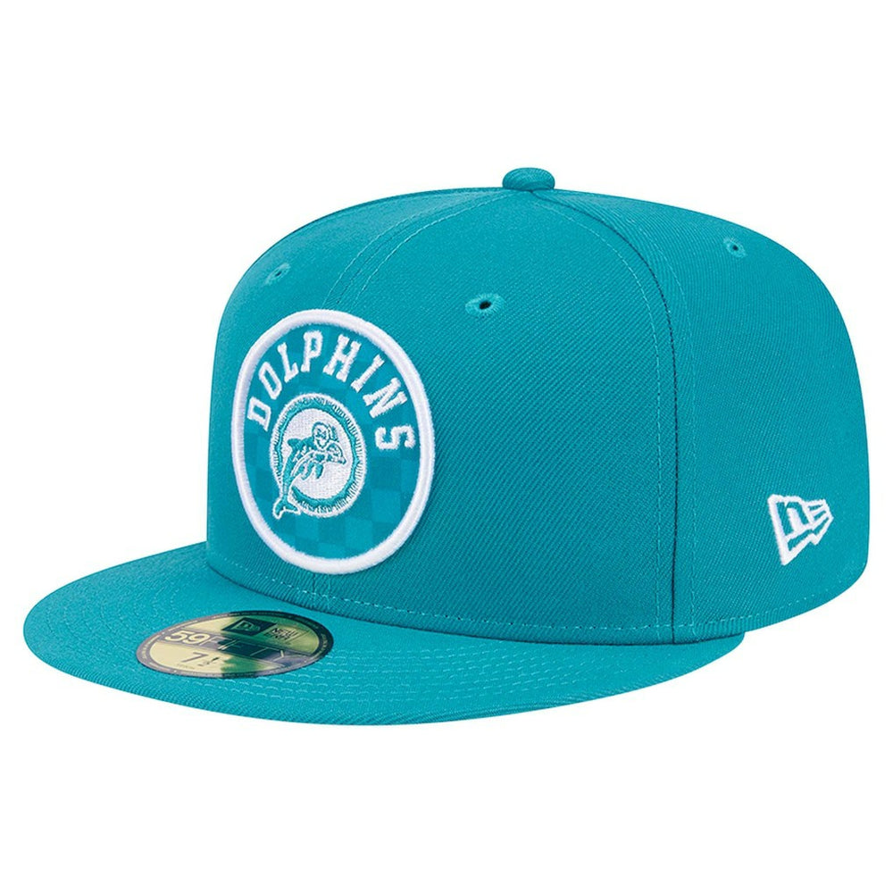 Miami Dolphins Checkered 59FIFTY Fitted Hat | NFL New