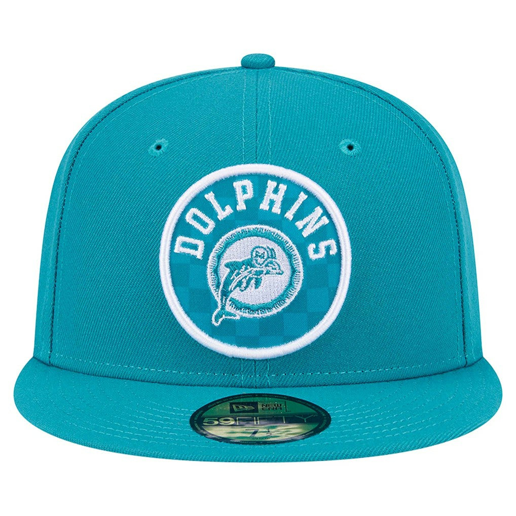 Miami Dolphins Checkered 59FIFTY Fitted Hat | NFL New