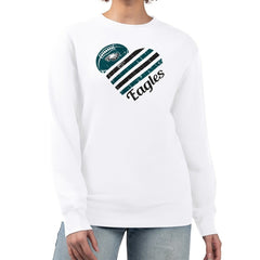 Philadelphia Eagles G-III 4Her by Carl Banks Women's Heart Graphic Fleece Pullover Sweatshirt | NFL On sale