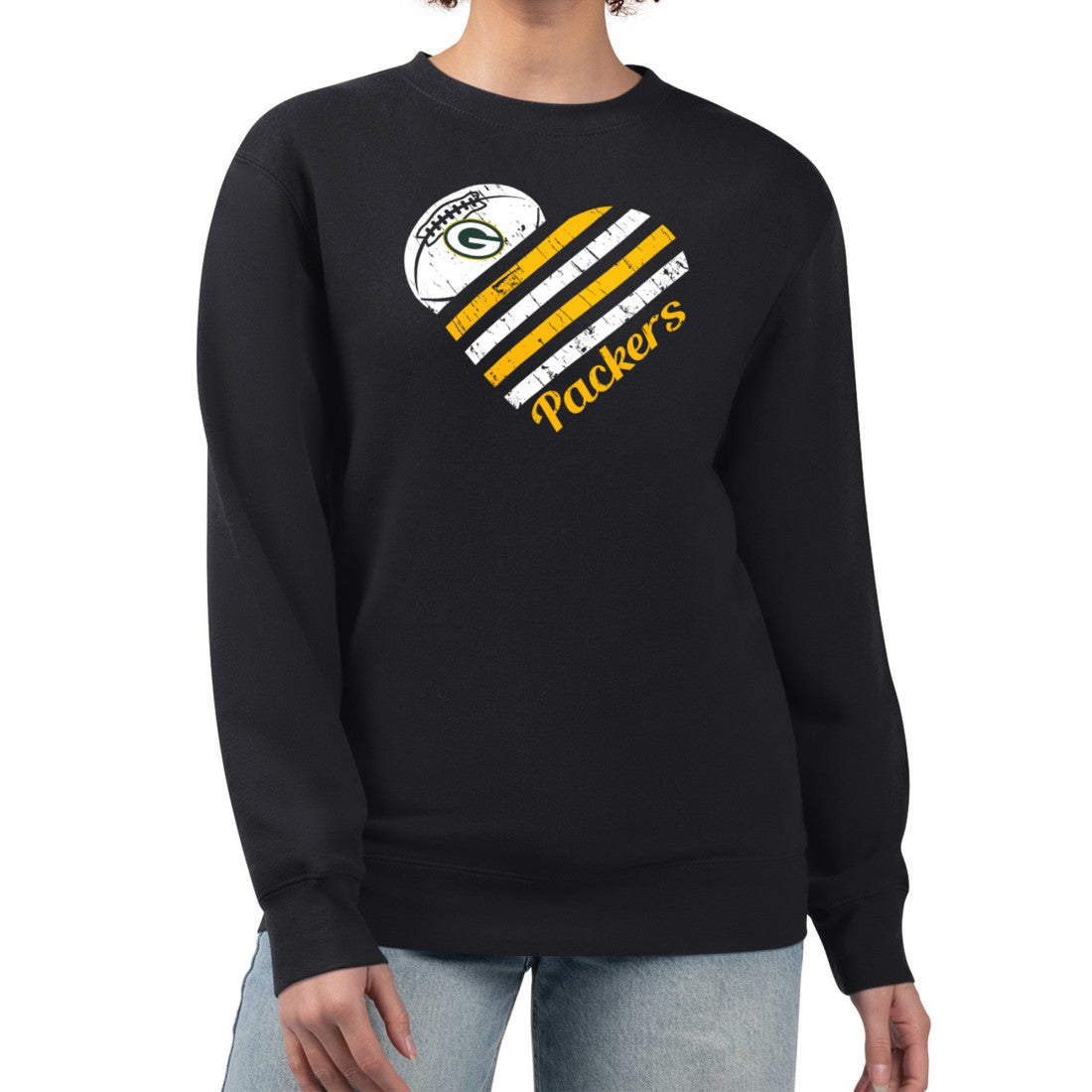 Green Bay Packers G-III 4Her by Carl Banks Women's Heart Graphic Fleece Pullover Sweatshirt | NFL Near me