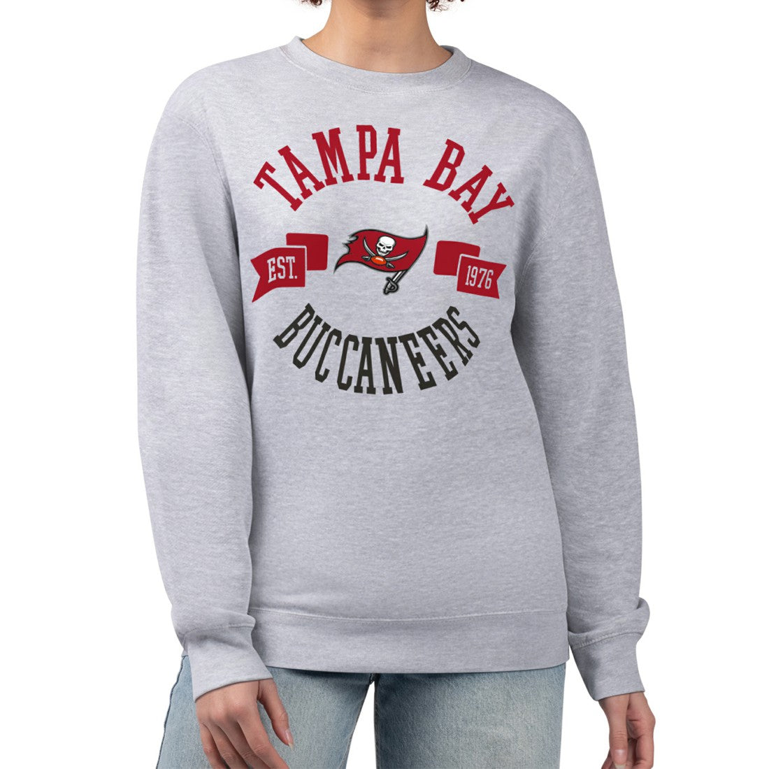 Tampa Bay Buccaneers G-III 4Her by Carl Banks Women's Large Team Graphic Fleece Pullover Sweatshirt | NFL Hot