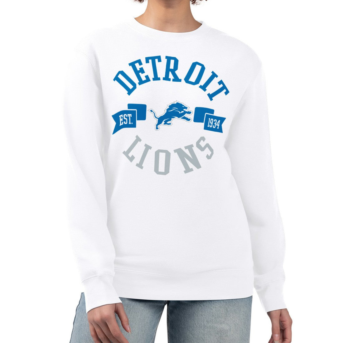 Detroit Lions G-III 4Her by Carl Banks Women's Large Team Graphic Fleece Pullover Sweatshirt | NFL Near me