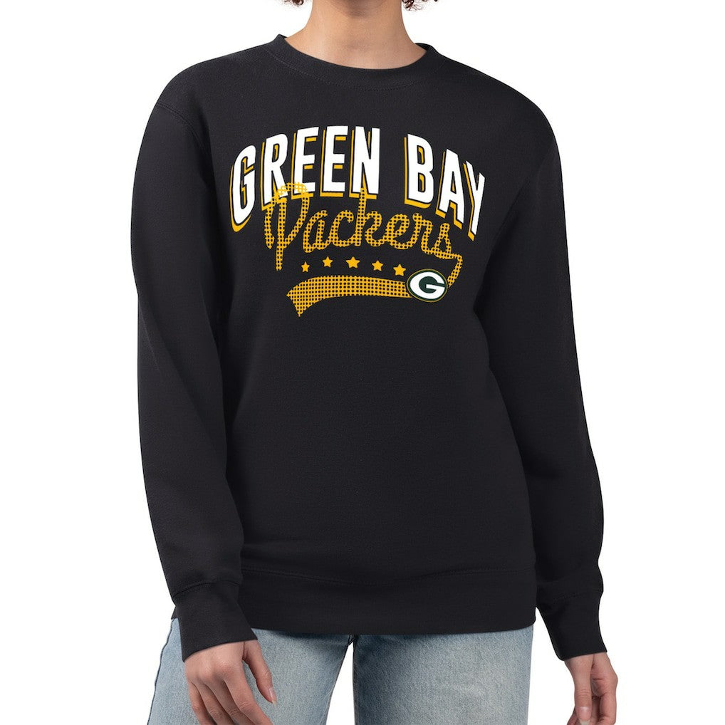 Green Bay Packers G-III 4Her by Carl Banks Women's Filigree Logo Graphic Fleece Pullover Sweatshirt | NFL Discount