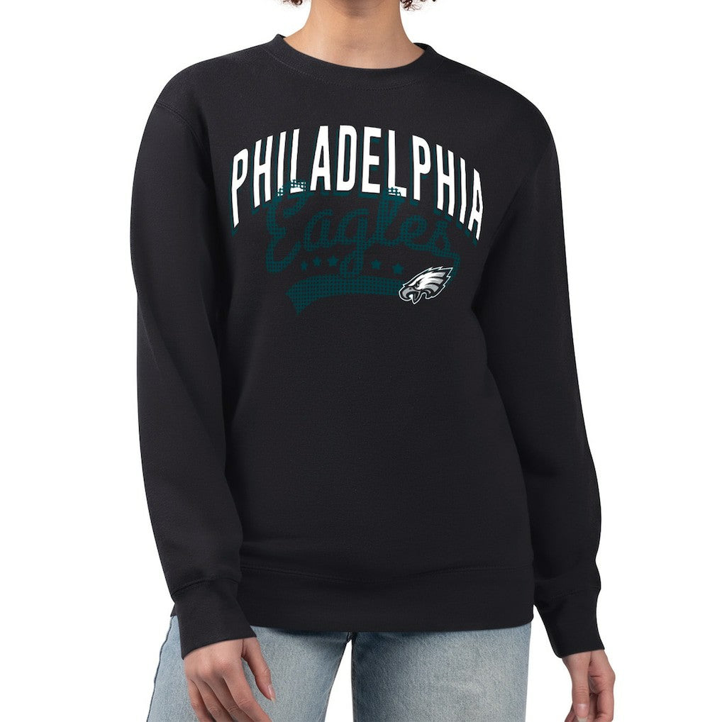 Philadelphia Eagles G-III 4Her by Carl Banks Women's Filigree Logo Graphic Fleece Pullover Sweatshirt | NFL Hot