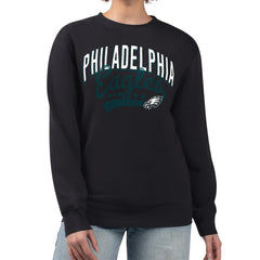 Philadelphia Eagles G-III 4Her by Carl Banks Women's Filigree Logo Graphic Fleece Pullover Sweatshirt | NFL Hot