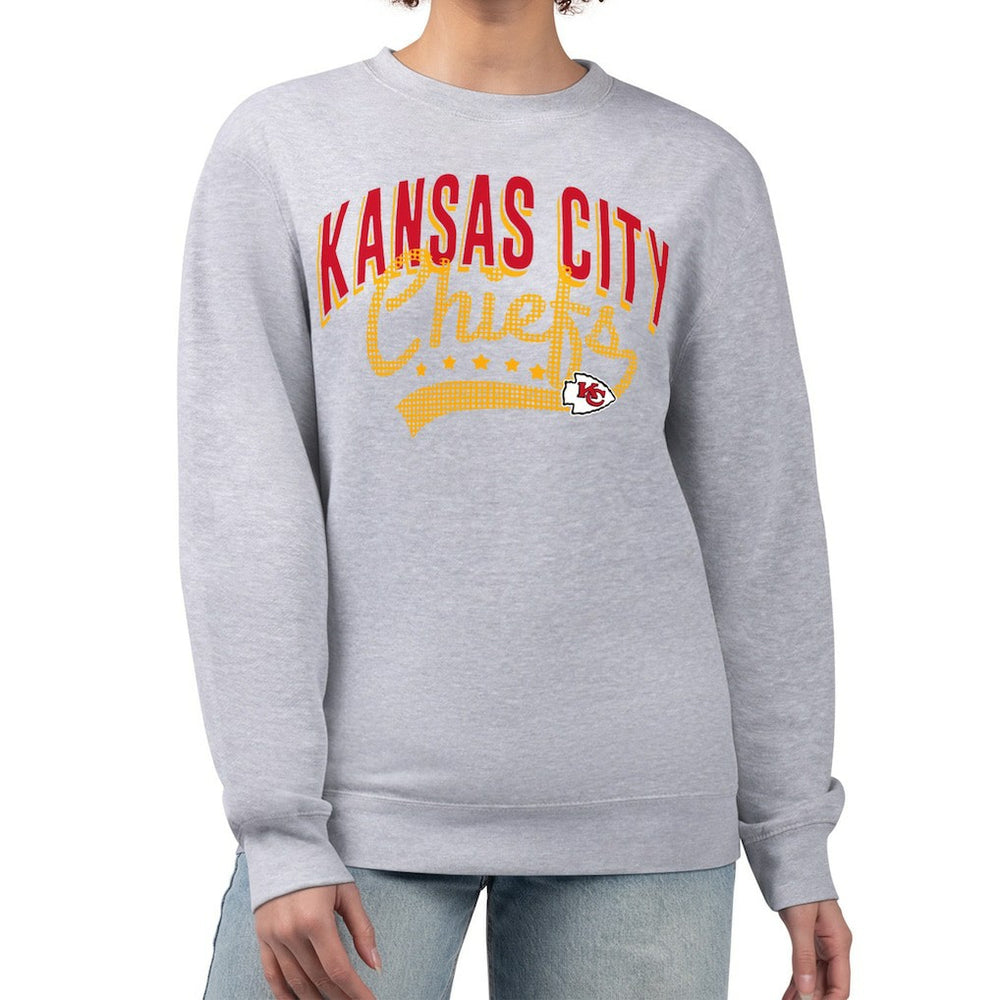 Kansas City Chiefs G-III 4Her by Carl Banks Women's Filigree Logo Graphic Fleece Pullover Sweatshirt | NFL Hot