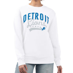 Detroit Lions G-III 4Her by Carl Banks Women's Filigree Logo Graphic Fleece Pullover Sweatshirt | NFL Hot