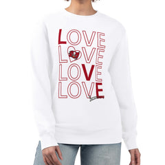 Tampa Bay Buccaneers G-III 4Her by Carl Banks Women's Lots of Love Graphic Fleece Pullover Sweatshirt | NFL US