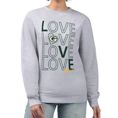 Green Bay Packers G-III 4Her by Carl Banks Women's Lots of Love Graphic Fleece Pullover Sweatshirt | NFL Sale