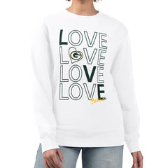 Green Bay Packers G-III 4Her by Carl Banks Women's Lots of Love Graphic Fleece Pullover Sweatshirt | NFL On sale