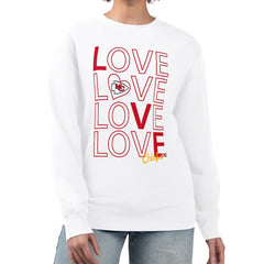 Kansas City Chiefs G-III 4Her by Carl Banks Women's Lots of Love Graphic Fleece Pullover Sweatshirt | NFL Sale