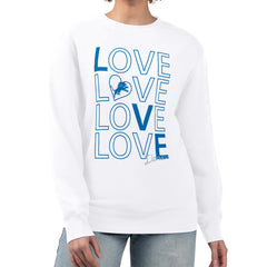 Detroit Lions G-III 4Her by Carl Banks Women's Lots of Love Graphic Fleece Pullover Sweatshirt | NFL Online