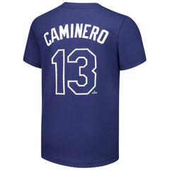 Junior Caminero Tampa Bay Rays Nike Youth Name & Number T-Shirt - MLB T-shirts