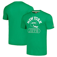 New York Jets Homage Unisex Helmet Tri-Blend T-Shirt | NFL US