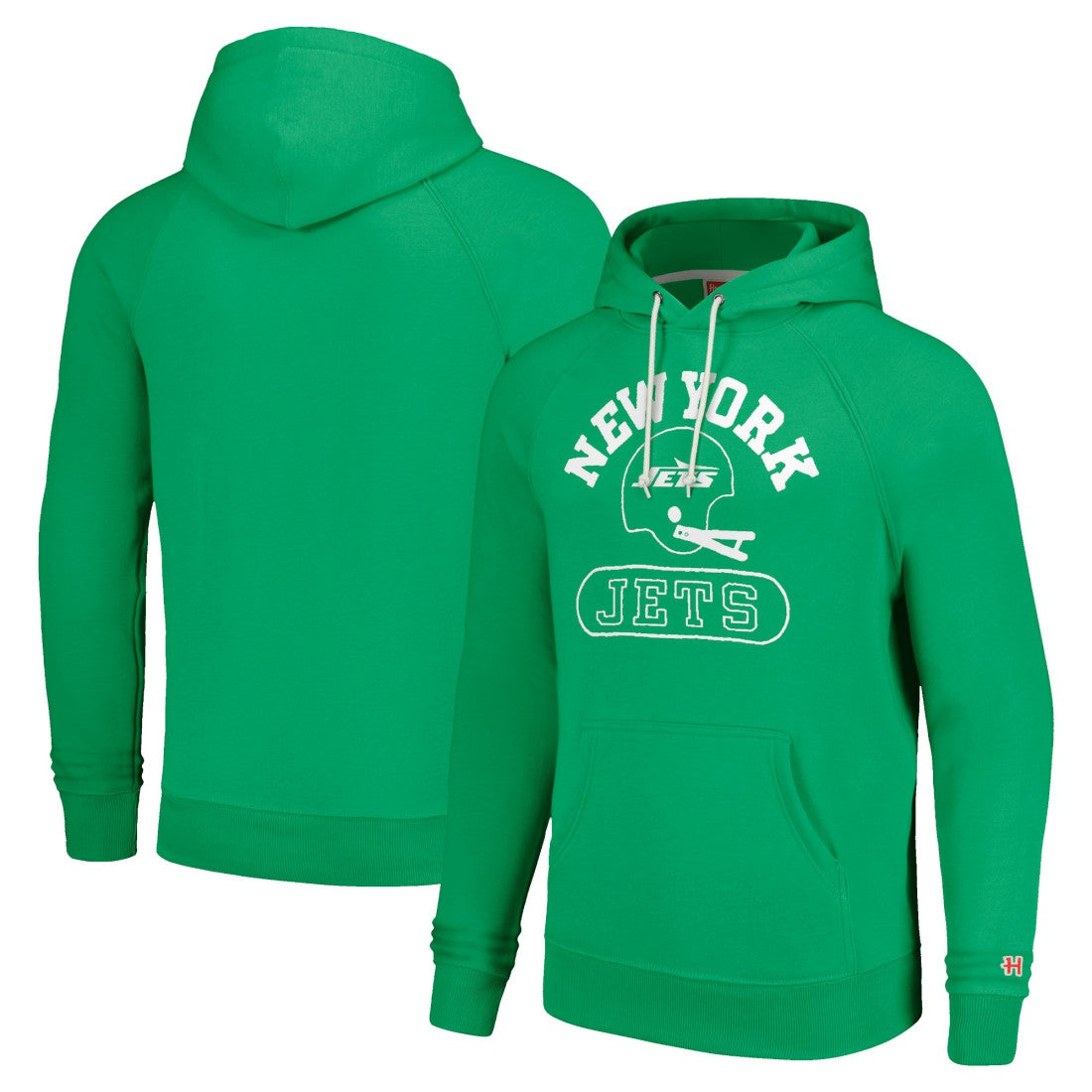 New York Jets Homage Unisex Helmet Tri-Blend Pullover Hoodie | NFL Online