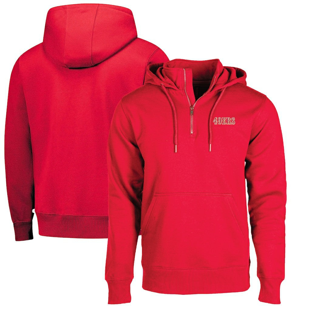 San Francisco 49ers Dunbrooke Unisex Defender Quarter-Zip Hoodie | NFL Discount