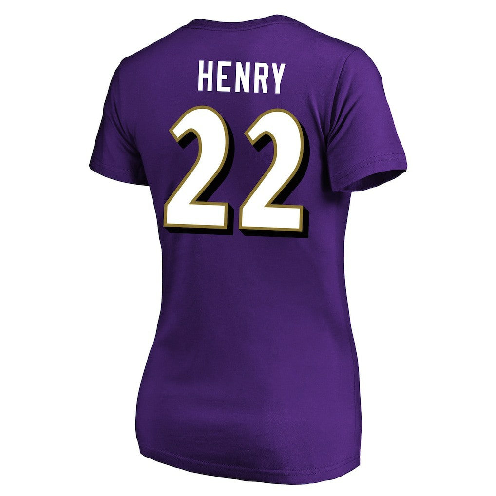 Baltimore Ravens Derrick Henry  Women's Plus Size Fair Catch Name & Number Scoop Neck T-Shirt | NFL Outlet