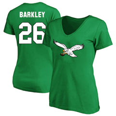Philadelphia Eagles Saquon Barkley  Women's Plus Size Fair Catch Name & Number Scoop Neck T-Shirt | NFL New