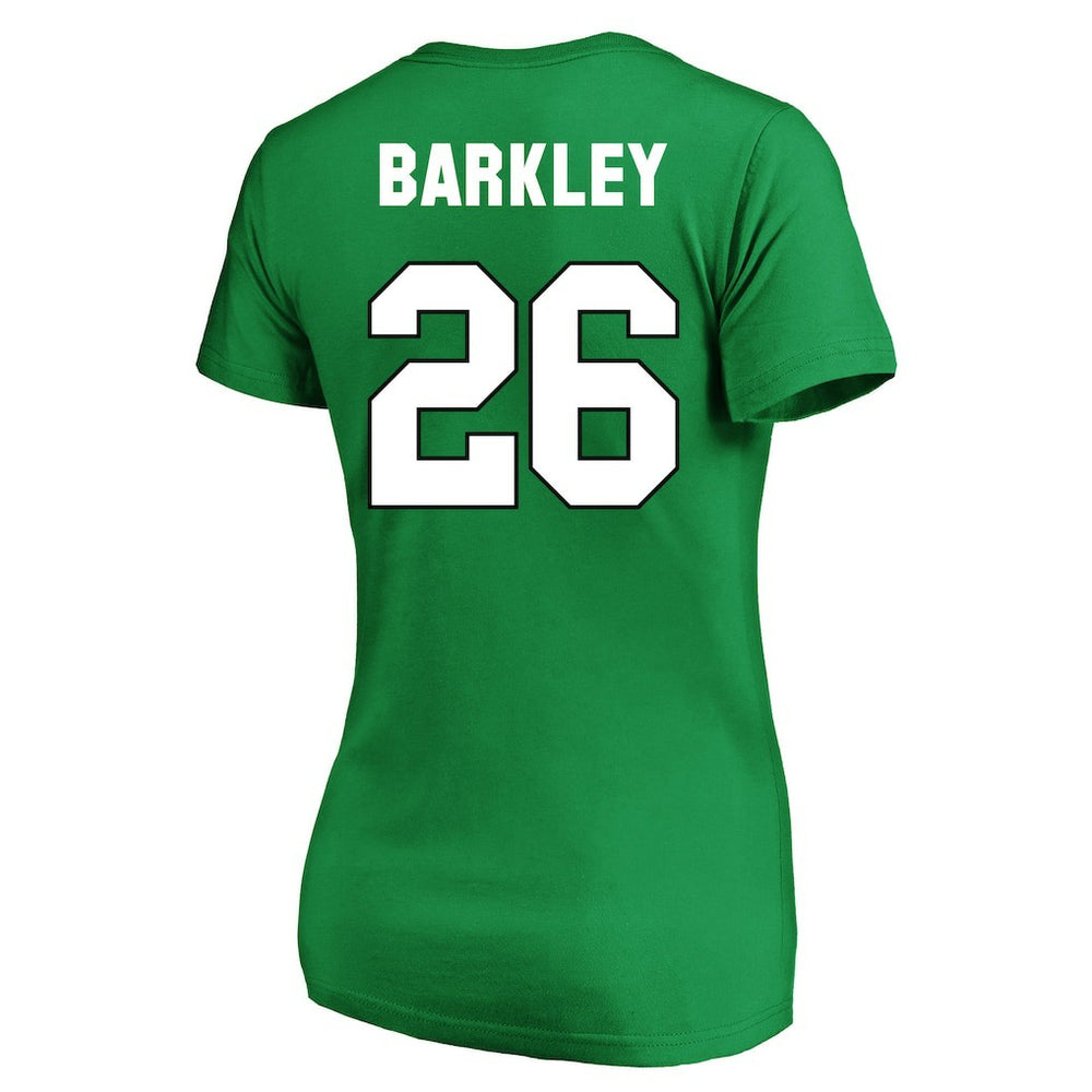 Philadelphia Eagles Saquon Barkley  Women's Plus Size Fair Catch Name & Number Scoop Neck T-Shirt | NFL New