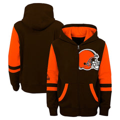Cleveland Browns Youth Stadium Color-Block Full-Zip Hoodie | NFL On sale