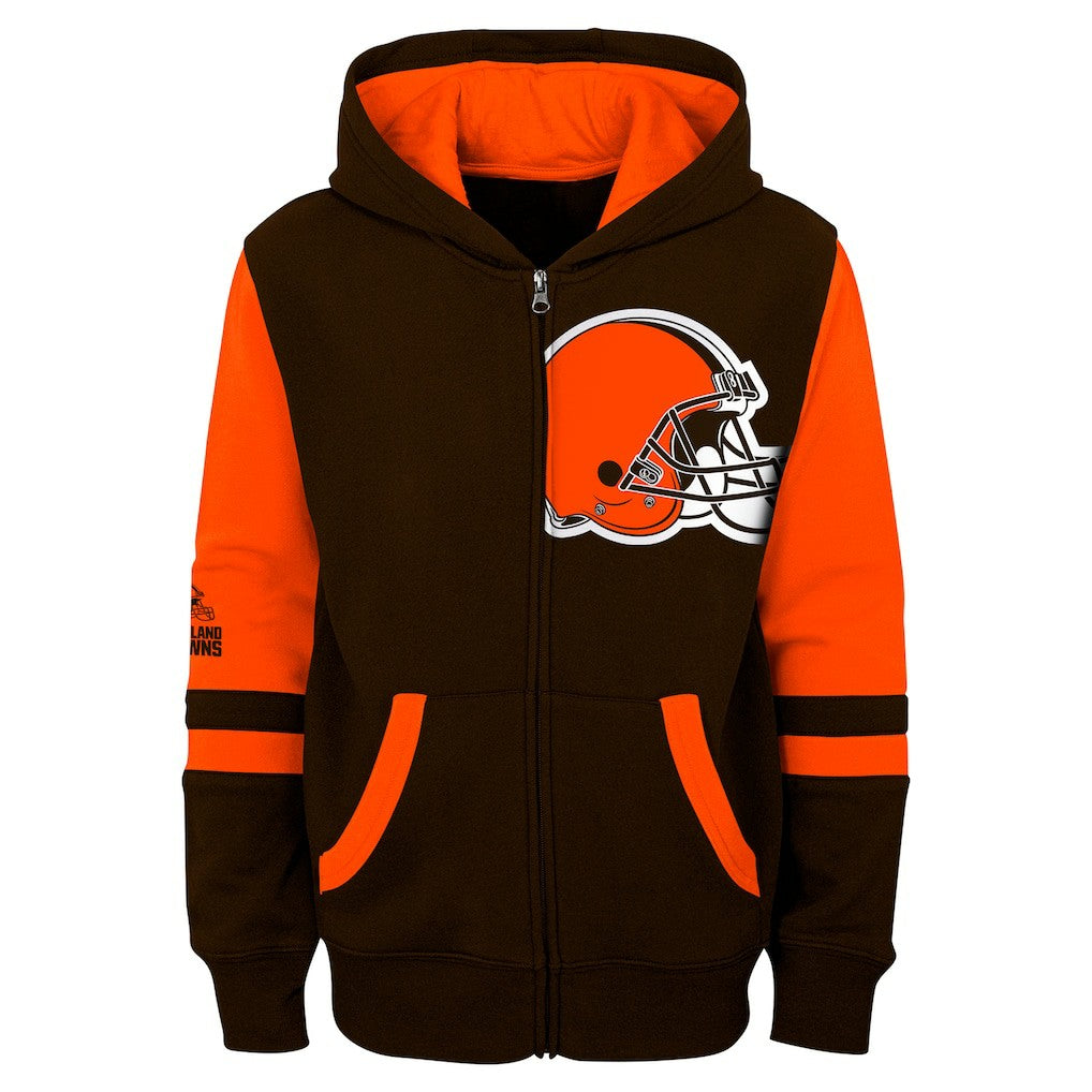 Cleveland Browns Youth Stadium Color-Block Full-Zip Hoodie | NFL On sale