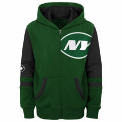 New York Jets Youth Stadium Color-Block Full-Zip Hoodie | NFL US