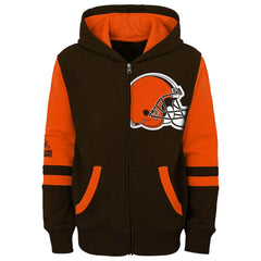 Cleveland Browns Preschool Stadium Color Block Full-Zip Hoodie | NFL Sale