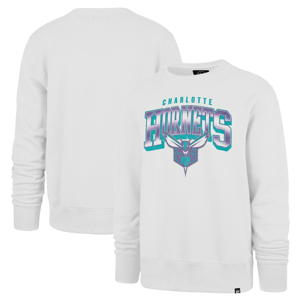 White Charlotte Hornets '47 Spotlight Headline Pullover Sweatshirt | NBA
