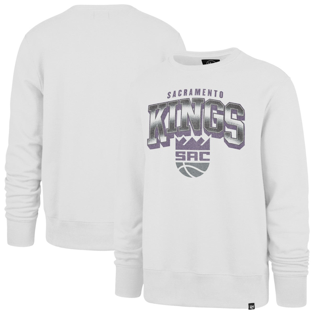 White Sacramento Kings '47 Spotlight Headline Pullover Sweatshirt | NBA