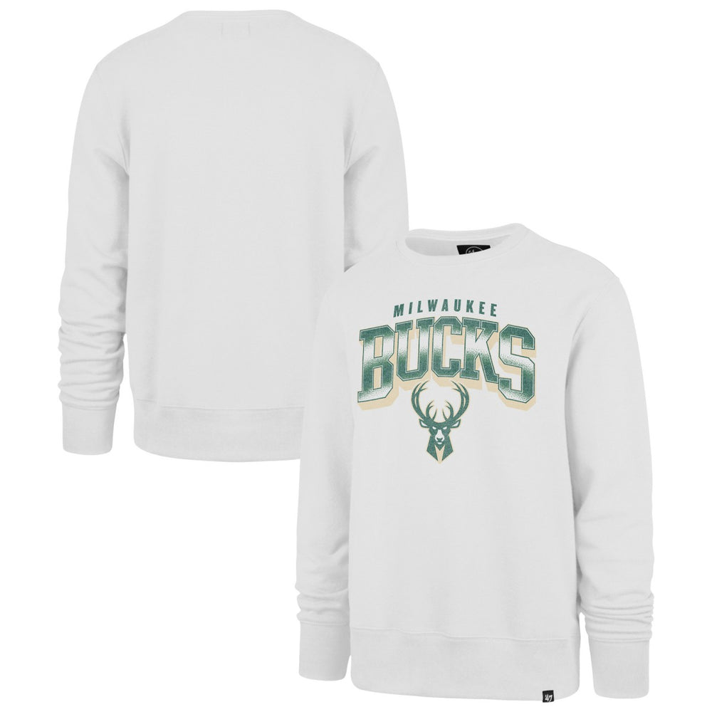 White Milwaukee Bucks '47 Spotlight Headline Pullover Sweatshirt | NBA