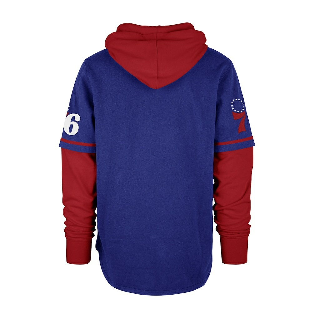 Royal Philadelphia 76ers '47 Trifecta Shortstop Pullover Hoodie | NBA