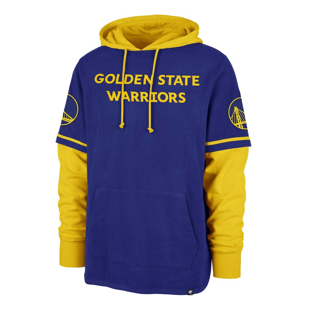 Royal Golden State Warriors '47 Trifecta Shortstop Pullover Hoodie sale | NBA