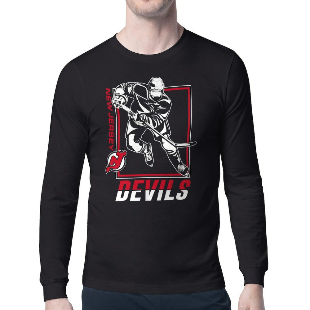New Jersey Devils Starter Player Grid Long Sleeve T-Shirt -  NHL T-shirts