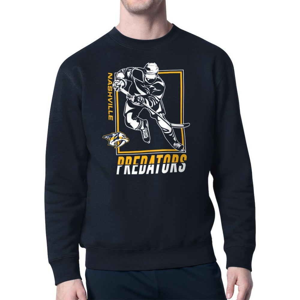 Nashville Predators Starter Player Grid Fleece Pullover Sweatshirt -  NHL Sweatshirts