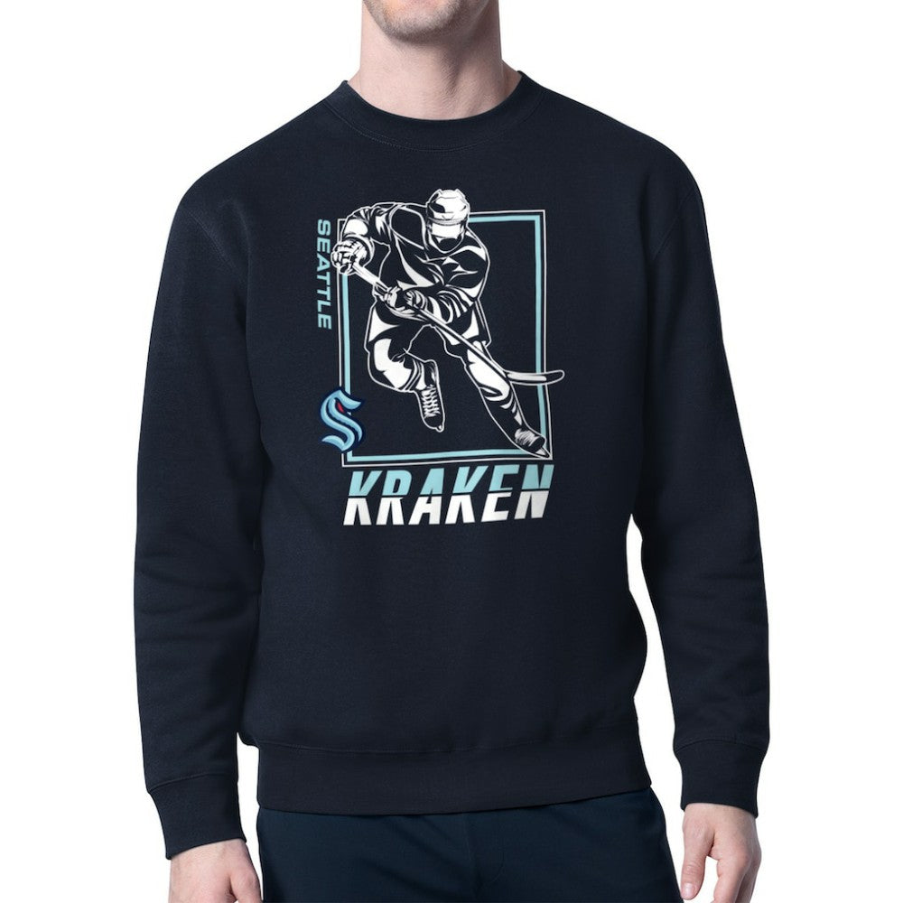 Seattle Kraken Starter Player Grid Fleece Pullover Sweatshirt -  NHL Sweatshirts