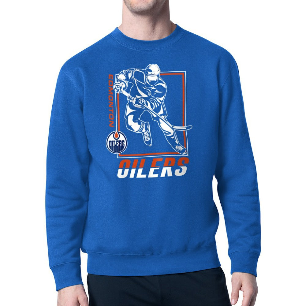 Edmonton Oilers Starter Player Grid Fleece Pullover Sweatshirt -  NHL Sweatshirts
