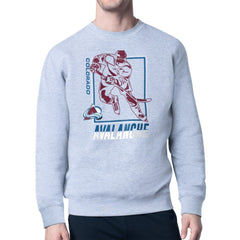 Colorado Avalanche Starter Player Grid Fleece Pullover Sweatshirt -  NHL Sweatshirts